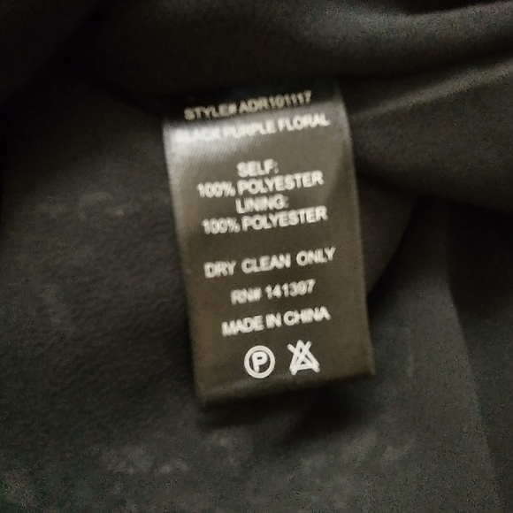 Astr floral ruffle puff sleeve asymmetrical midi dress M - Picture 10 of 11